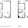Floor plan for studio, 689 sqft